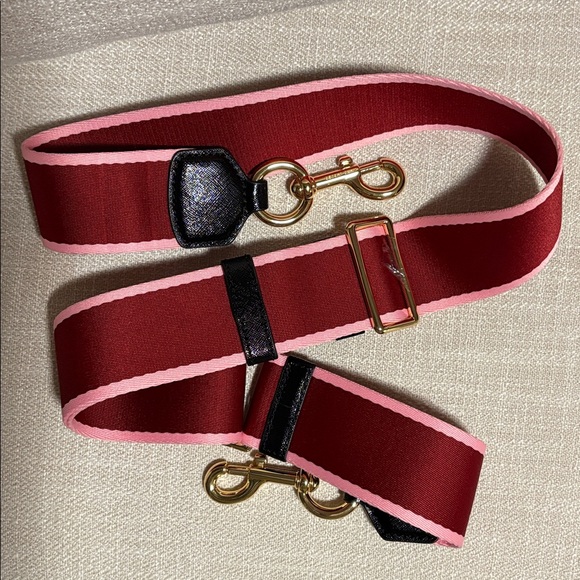 Marc Jacobs Handbags - Marc Jacobs Webbing Bag Strap Pink/Burgundy